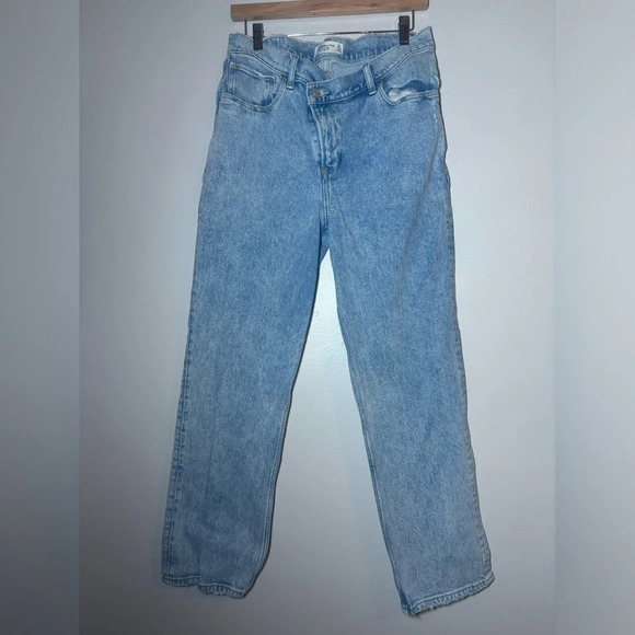 ABERCROMBIE AND FITCH 90s ultra high Rise Straight Criss Cross Jeans size 31 - Picture 2 of 5